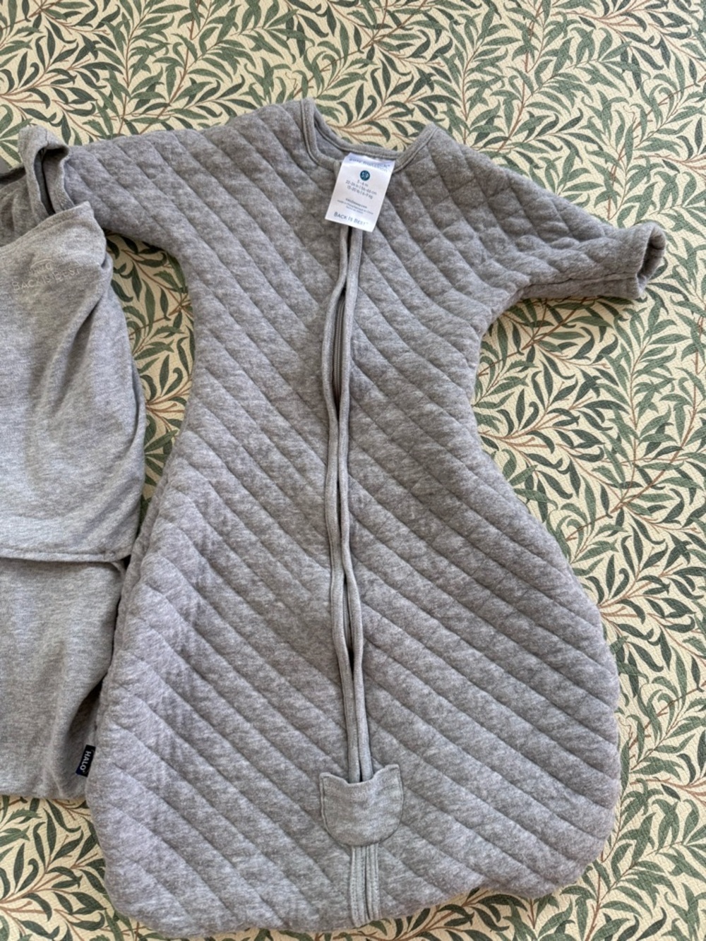 Halo Gray Quilted Baby Sleep Sacks - Picture 2 of 5